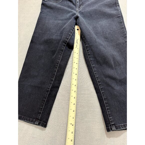 Gloria Vanderbilt Womens Sadie Capri Jeans Straight Leg Stretch Dark Blue Size 8 - Picture 8 of 11